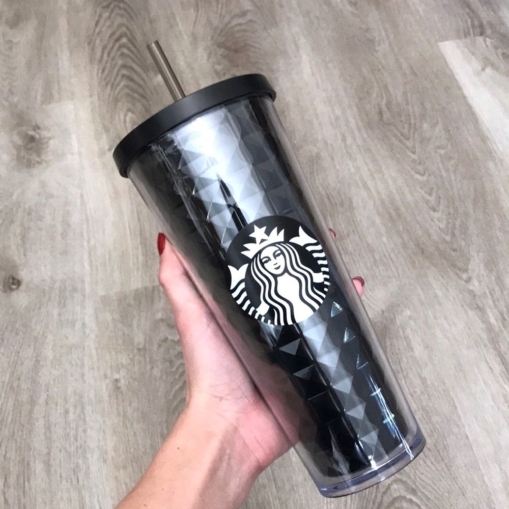 Starbucks Studded Geometeic Tumbler Cup Black